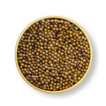 Kaluga Hybrid caviar with large silky pearls, creamy buttery flavour, premium luxury sturgeon caviar.