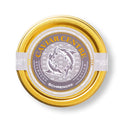 Schrenckii caviar from Amur sturgeon with golden pearls premium luxury caviar delicacy.