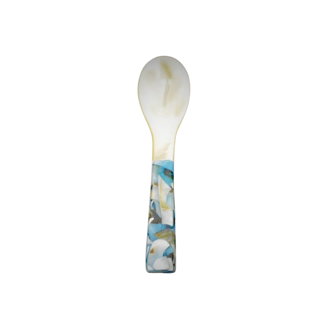 Mother of Pearl Caviar Spoon (10cm, Blue)