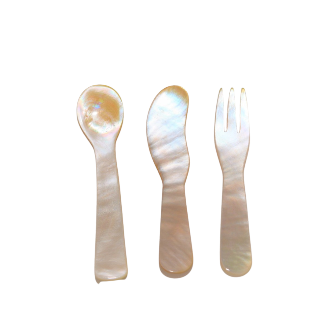 Mother of Pearl Caviar Set – Spoon, Fork, Knife